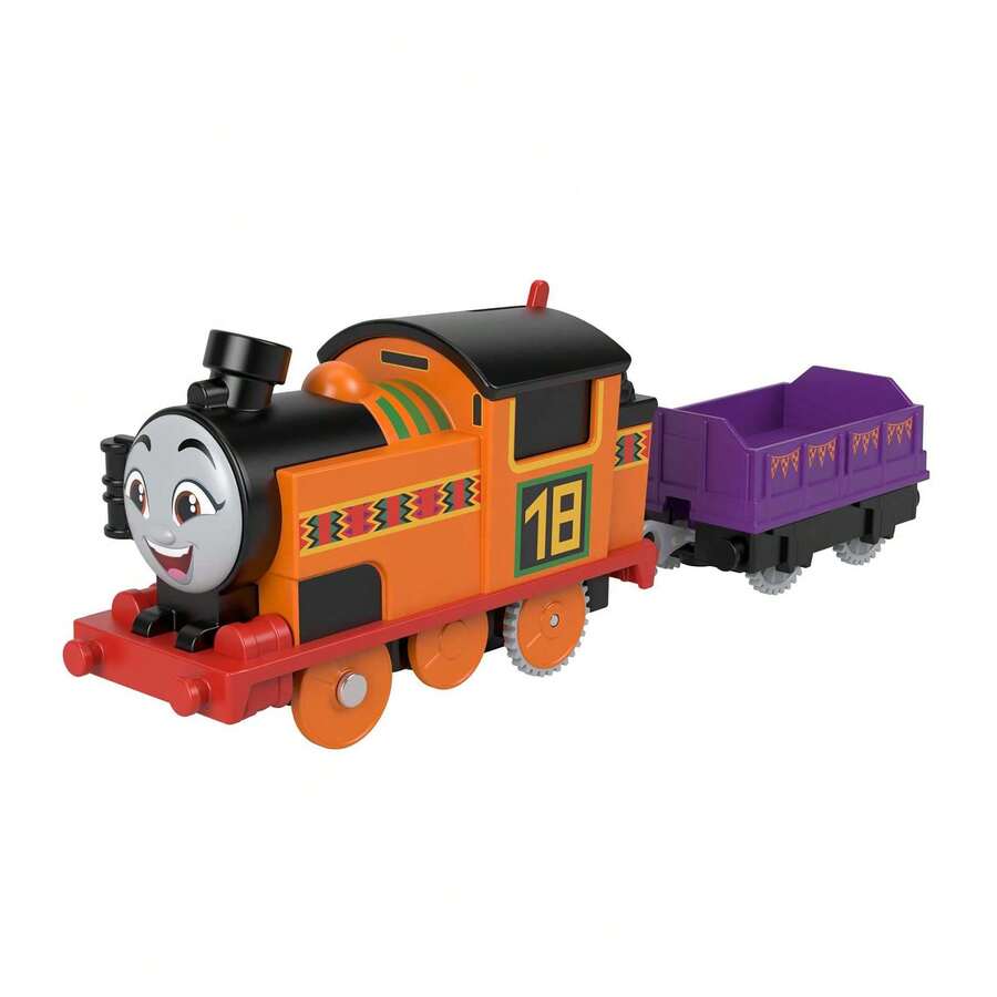 Mattel 托马斯和朋友 TrackMaster 电池驱动玩具火车，锌合金材质，兼容其他火车，压铸金属，适合 3 岁及以上学龄前儿童角色扮演游戏 - Nia - 查看 1