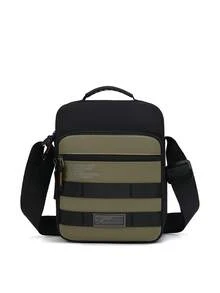 1pc New Vertical Nylon Material Multi-Layer Zipper Closure Adjustable Shoulder Strap Casual Daily Business Men Messenger Bag, Suitable For Commuting, Work, Business Meetings Canvas Tote Bag - Multicolor - View 29