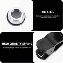 Juego de 2 Lentes 3 1 para Cmara de Telfono Clip Incluye Lente Ojo de Gran Angular y Macro Color Plateado Compatible Telfonos Mviles para Fotografa de Paisajes y - inicial - Ver 3