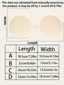 1 Pair Of Push-Up Adhesive Bras, Women's Invisible Underwear, Nipple Covers, Can Enhance Cleavage And Lift - Multicolor - View 8