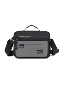 1pc New Vertical Nylon Material Multi-Layer Zipper Closure Adjustable Shoulder Strap Casual Daily Business Men Messenger Bag, Suitable For Commuting, Work, Business Meetings Canvas Tote Bag - Multicolor - View 27