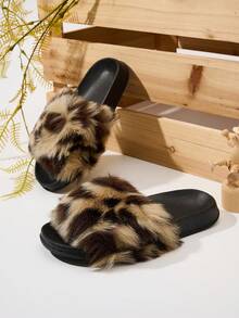 Girls' Fashionable, Comfortable, Casual, Lightweight, Breathable, Cute House Slippers For Summer & Autumn - Brown - View 3