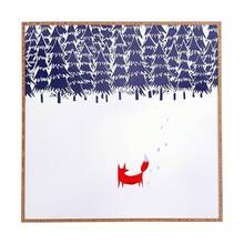 Alone In Forest, Framed Wall Art, Small, 12x 12, Rustic Wall Decor - 獨自在森林裡 - 查看 12