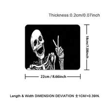 1pc Cool Skull Graphic Gaming Mouse Pad, Non-Slip Mouse Mat Suitable For Home And Office Use, Large Size Gaming Mouse Pad With Durable Stitched Edges, Extended Keyboard Mat For Gaming, Home And Office - Black and White - View 12