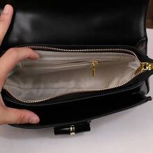 The New Bamboo Joint Hand-Held Saddle Bag For Autumn And Winter 2025 Is A Versatile And Elegant Simple Small Single-Shoulder Crossbody Bag For Women - Black - View 9