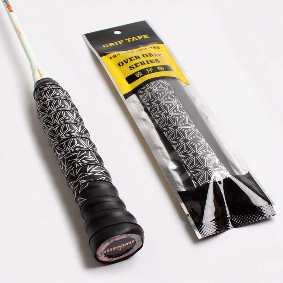 Badminton Racket Overgrip, Durable Printed Non-Slip Sweatband Handle Wrap