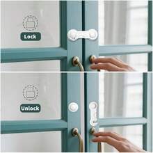 Cabinet Lock - Easy To Install, No Tools Or Drills Required - Safety Cabinet Kitchen System, Drawers, Adjustable Belts, No Tools Or Drills And Strong Adhesive Lock Furniture, Kitchen, Oven, Toilet Seat - Multicolor - View 3