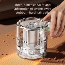 OBOVAY 【除毛球】电动衣物剃毛器，透明简约设计，衣物刮毛器和修剪器 - 可重复使用，便携易清洁，显示剩余电量，适合家庭、公寓及作为圣诞礼物，800mAh - 彩色 - 查看 5