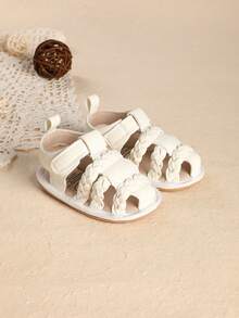 Infant/Toddler Girls' Soft Bottom Breathable Summer Sandals, 0-3-6-12 Months - White - View 3