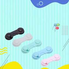 1 Pack 1/2/5pcs Premium White Cabinet Door Locks - Safety Locks For Drawer, Cupboards, Fridge, Oven, Closet, Pantry - Adhesive, Easy Installation, Tamper-Proof, Durable Door Latch Locks, Safety Locks For Cupboard