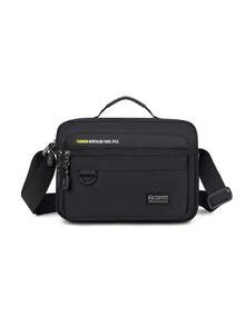 1pc New Vertical Nylon Material Multi-Layer Zipper Closure Adjustable Shoulder Strap Casual Daily Business Men Messenger Bag, Suitable For Commuting, Work, Business Meetings Canvas Tote Bag - Multicolor - View 30