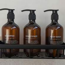 6件套分体瓶套装，3个500毫升可重复使用分装瓶+3个面霜脱毛罐