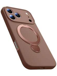 Liquid Silicone Magnetic Adsorption Protective Case With Stand Compatible With IPhone 17/16 Pro Max/15 Pro/14 Pro Max/13 Pro, Slim Shockproof Cover Compatible With IPhone 16/15 Pro/13 Pro, Compatible With IPhone 17/16 Pro Max/15 Pro/14 Pro Max/13 Pro - Khaki - View 21