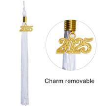 GraduationMall Matte Graduation Cap With 2025 Tassel For High Schoolsss & Bachelor,OneSize,White - White - 查看 4