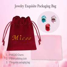 MICOO 925 Sterling Silver Charms For Bracelets,Fashion DIY Dangle Pendants Beads Simulated Birthstone Charms,Birthday Gifts For Women,3PaleBlueRedandPinkCharms - 3個淺藍色,紅色和粉紅色的吊墜 - 查看 4
