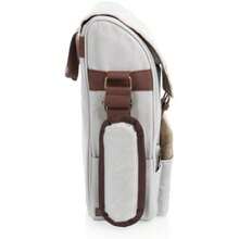 PICNIC TIME - Bolsa de Vino aislada de 2 Botellas con Tabla de Queso y Juego de Cuchillos, Bolsa de Picnic para Vino, Encerada Envejecida, (Verde Caqui con Detalles café)(Blanco) - Multicolor - Ver 5