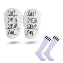 1 Set Football Socks & Shin Guards, Long Tube Socks With Towel Lining, Non-Slip Breathable Leg Protection Pads, Sturdy Impact Resistant - Football Sock Set - View 11