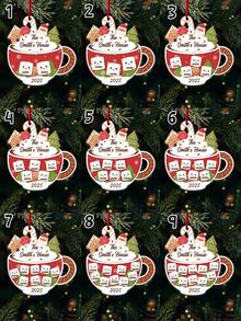 Personalized 2025 Christmas Ornament With Name, Customizable Family Name, Suitable For Christmas Tree Hanging Decoration, Holiday Home Decor, Winter Commemorative Gift, Gift For Parents, Kids, Friends, Grandparents, Customizable Text, Popular Christmas Gift Exchange, Family Keepsake Gift