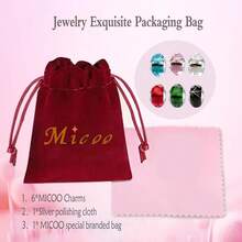 MICOO 925 Sterling Silver Charms For Bracelets,Fashion DIY Dangle Pendants Beads Simulated Birthstone Charms,Birthday Gifts For Women,6stylescharms4 - 6stylescharms4 - 查看 4