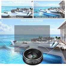 Lente de cmara de telfono, lente ojo de 198+ 120 lentes sper gran angular+ 20 lentes macro kit de accesorios de fotografa para, Android Smartphone - inicial - Ver 3