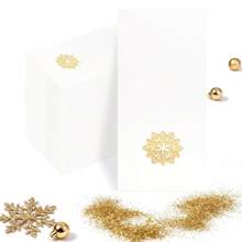50 Pack Christmas Snowflake Paper Napkins - Cloth-Like Christmas Disposable Hand Towels, Gold Premium Quality Xmas Dinner Napkin For Home Kitchen Table Bathroom Holiday Decor,GoldSnowflake - GoldSnowflake - View 1