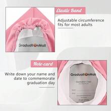 Birrete de graduación mate de GraduationMall con borla 2025 para escuelas secundarias y licenciaturas, talla única, rosa - rosa - Ver 6