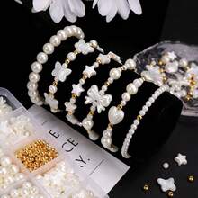 1/Box DIY Zubehör Material Paket komplettes Set aus Perlen Armband Perlen Zubehör Perlen Schnur