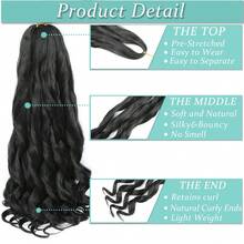 French Curl Braiding Hair, 12 Inch Curly Braiding Hair 8 Packs Bouncy French Curl Crochet Braids For  Pre Stretched Loose Wavy Extensions (1B, 12Inch),1B - 1B - 查看 4