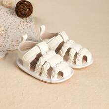 Infant/Toddler Girls' Soft Bottom Breathable Summer Sandals, 0-3-6-12 Months - White - View 8