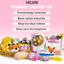 Beginner Crochet Kit Crochet Kits For And Adults 3PCS Crochet Animal Kit For Beginners Include Videos Tutorials Yarn Eyes Stuffing Crochet Hook - Boys And Girls Birthdays Gift - B-動物 - 查看 6