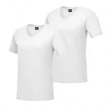 Hanes Playera de Manga Corta con Cuello en V. Camiseta para Mujer - blanco - Ver 1