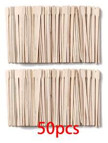100/200/1200pcs Natural Wooden Wax Removal Sticks - A Compact Hair Removal Tool For Eyebrows, Lip And Nose Hair - Easily Achieve Smooth Skin At Home Or Spa - Apricot - View 15