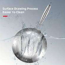 1个不锈钢煎锅 - 加厚三层涂层，适用于燃气灶和电磁炉，不粘表面，适合煎牛排和蔬菜，经久耐用且易于清洁，结构坚固，现代厨具，健康低烟煎牛排必备 - 彩色 - 查看 7