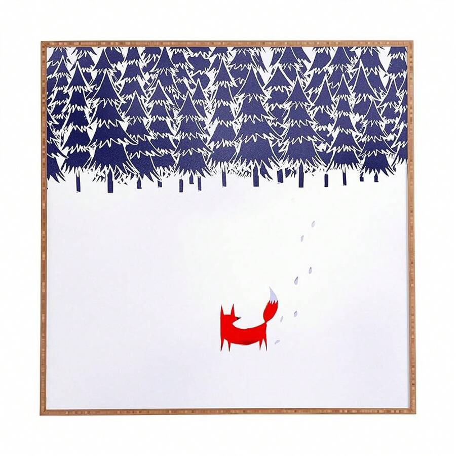 Alone In Forest, Framed Wall Art, Small, 12x 12, Rustic Wall Decor - 獨自在森林裡 - 查看 1