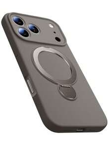 液态硅胶磁吸式保护壳,带支架,兼容 17/16 Pro Max/15 Pro/14 Pro Max/13 Pro;超薄防震保护套,兼容 16/15 Pro/13 Pro;兼容 17/16 Pro Max/15 Pro/14 Pro Max/13 Pro - 灰色 - 查看 16