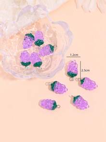 10/20个可爱夜光卡通蘑菇吊坠DIY耳环项链手链配件，简约撞色DIY钥匙扣饰品配件 - 墜飾 - 查看 6