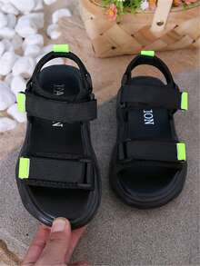 2-5 Years Old Kids' Sandals Beach Shoes, New Summer Styles, Boys' Open Toe Sandals, Soft Sole, Girls' Elementary School Sports Sandals - Black - View 1