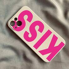 Personalized English Letters Kiss Phone Case For IPhone17 Air 16E 16 15 14 13 Mini 12 11 Pro Max X XR XS Max 7 8 Plus Soft Cover - Black-yYDSA1090 - View 8