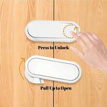 1 قطعة/5 قطع قفل خزانة أمان من مادة ABS، قفل درج مع حماية الأصابع، مناسب للخزانة والثلاجة والأجهزة المنزلية، يحمي الأطفال بفعالية، متوفر بألوان مختلفة، قفل مخفي، قفل أمان موثوق، قفل عالي الجودة - متعدد الألوان - مشاهدة 10