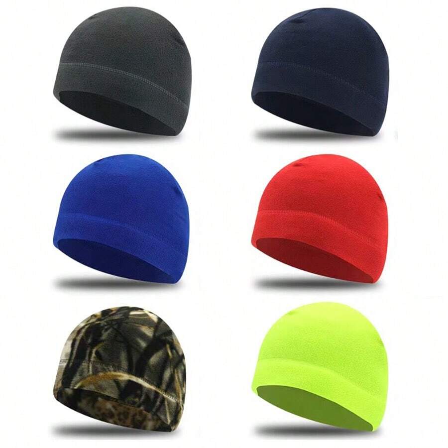 Căciulă caldă de lână de iarnă, șapcă de ciclism și schi, căciulă sport, căști antivânt, șapcă fără boruri, șapcă de drumeție și alergare, căciulă fără boruri - Multicolor - Vizualizare 1