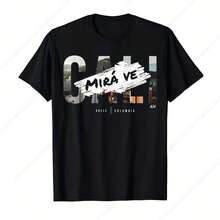 Cali Urban Colombia T-Shirt Vintage Tee T-Shirts Cotton New Arrival Tops - Đen 28 - Xem 1