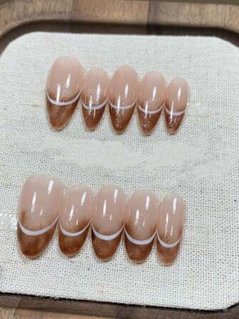 Amber White Line - Handmade Amber Tie Dye Minimalist & Gentle New Style, Wear In Autumn/Winter, Brightening, High-End French Clip