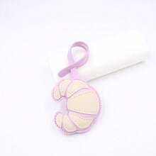 1pc Bag Charm, Fashion Brown Croissant-Shaped Leather Purse Charm,  Practical Portable Decoration Keychain Pendant - Suitable For Daily Backpack Decoration, Car Accesssories, Christmas Holiday Dressing, Perfect Gift For Friends/Best Friends, Valentine's Day, Gifts For Boyfriend - 紫色B - 查看 2