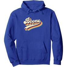 - Sudadera con capucha estilo retro con nombre Boone - M + Azul - Ver 1