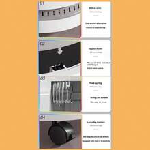 1pc Rolling Trash Can, Bathroom Slim Trash Can With Suction Cup, Foot Pedal Garbage Bin, Large Capacity Covered Paper Towel Holder For Living Room, Easy To Clean And Roll - Multicolor - View 9