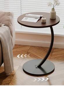 Mesa de Centro Popular mesa auxiliar/minimesa de café con estilo minimalista, con estantería de almacenamiento, mesa auxiliar de sofá móvil - Marrón - Ver 3