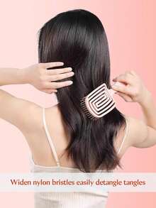 Buy 1 Get 1 Free! Large Purple & Pink Ombre Hair Brush. This Gentle Massage Brush Won't Damage Scalp Or Hair, Suitable For Long Or Short Hair, Especially Great For Curly Hair. It's An Essential Item For Hair Care And Curling, Can Be Used At Home, Office, Or School. Also An Ideal Gift For Girlfriend, Mother, Or Friend, Especially For Valentine's Day, Birthday, And Various Holidays.