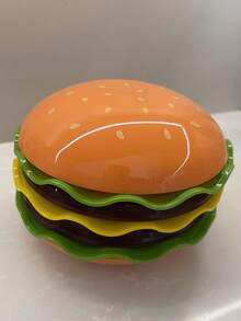 Juego de 7 piezas de platos para hamburguesa, platos apilables para servir hamburguesas, lindos platos de ensalada de cocina, aptos para postres, frutas, pasta, cenas de fiesta, utensilios de cocina modernos, vajilla de moda - Multicolor - Ver 5