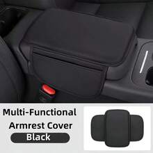 Upgraded Dual Side Storage Car Center Console Cover, 12.4*7.48in, Dual Pocket/No Pocket Styles, Super Soft Microfiber PU Leather Car Armrest Pad, Universal Car Armrest Storage Box, Suitable For Cars, RVs, Most Vehicles Interior Accessories - one-size - View 30