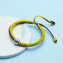 LAMIBEE - Pulsera de béisbol trenzada ajustable, regalo de joyería de béisbol con colores del equipo y tarjeta de inspiración, accesorios de béisbol para jugadores aficionados, Mediano, NO, cristal - 1 - Ver 3